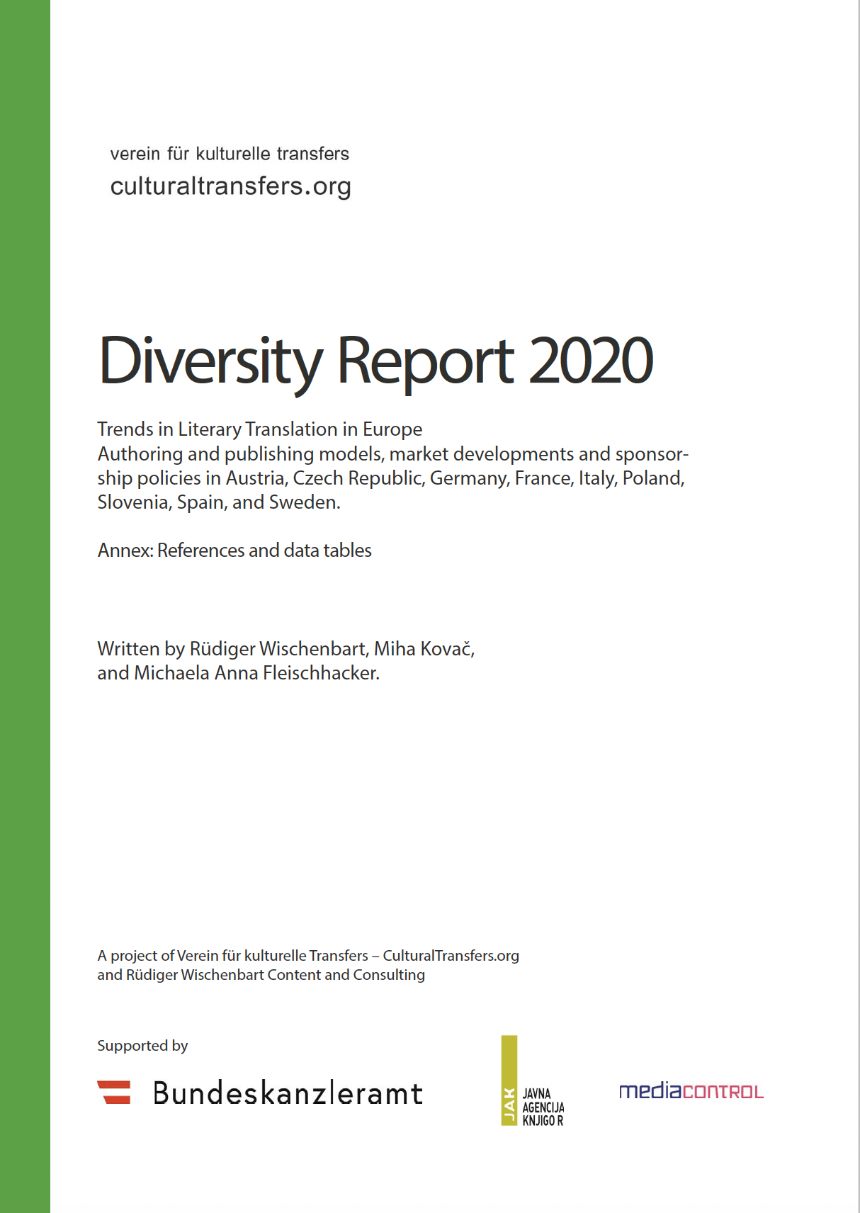Diversity Report 2020 on Literary Translations in Europe
